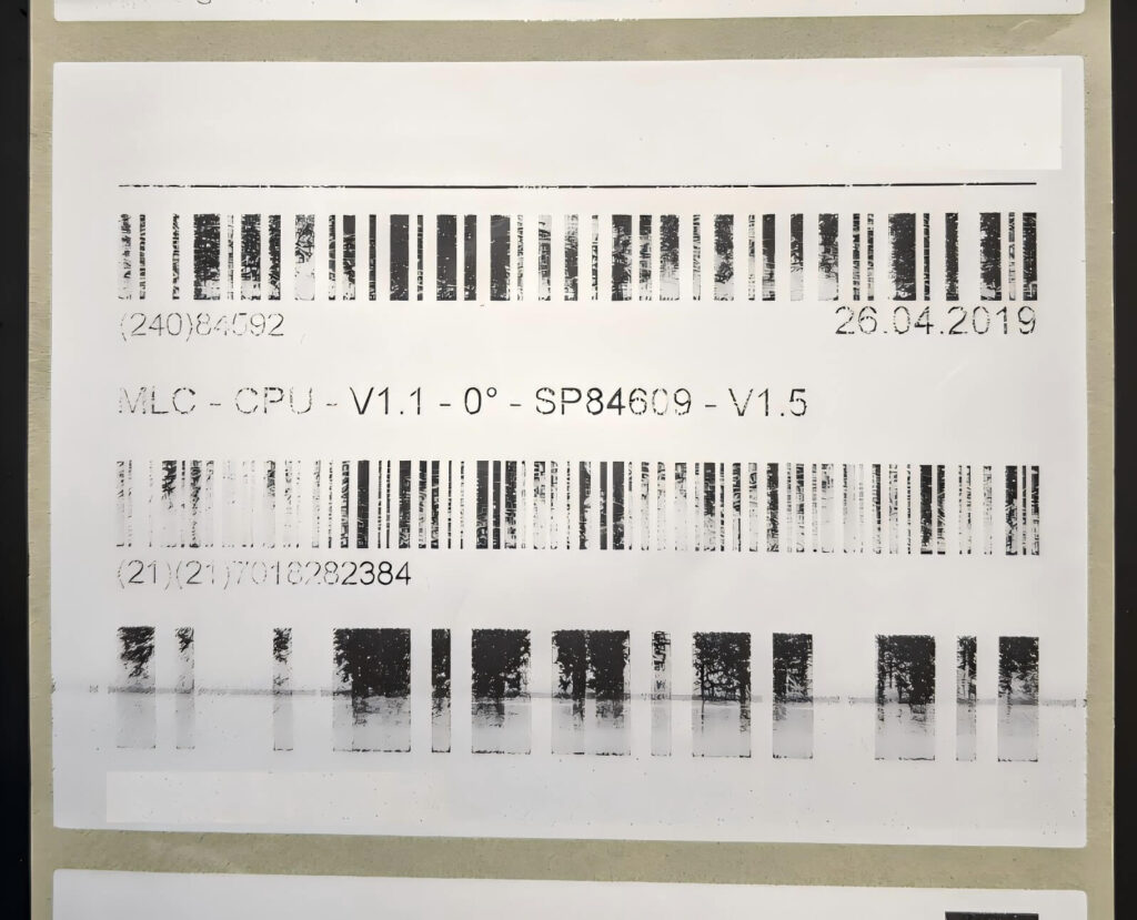 cacat pencetakan label